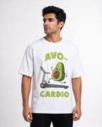Men's Avo-Cardio White Oversized T-shirt
