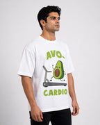 Men's Avo-Cardio White Oversized T-shirt