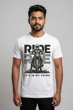 Men's Bikers Gospel White Graphic Printed Regular T-shirt