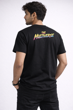 Men's Multiverse Black Graphic Printed Tshirt