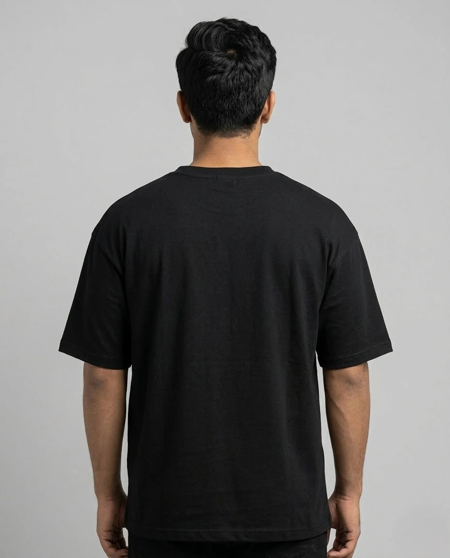 Men's Cosmic Energy Black Oversized T-shirt
