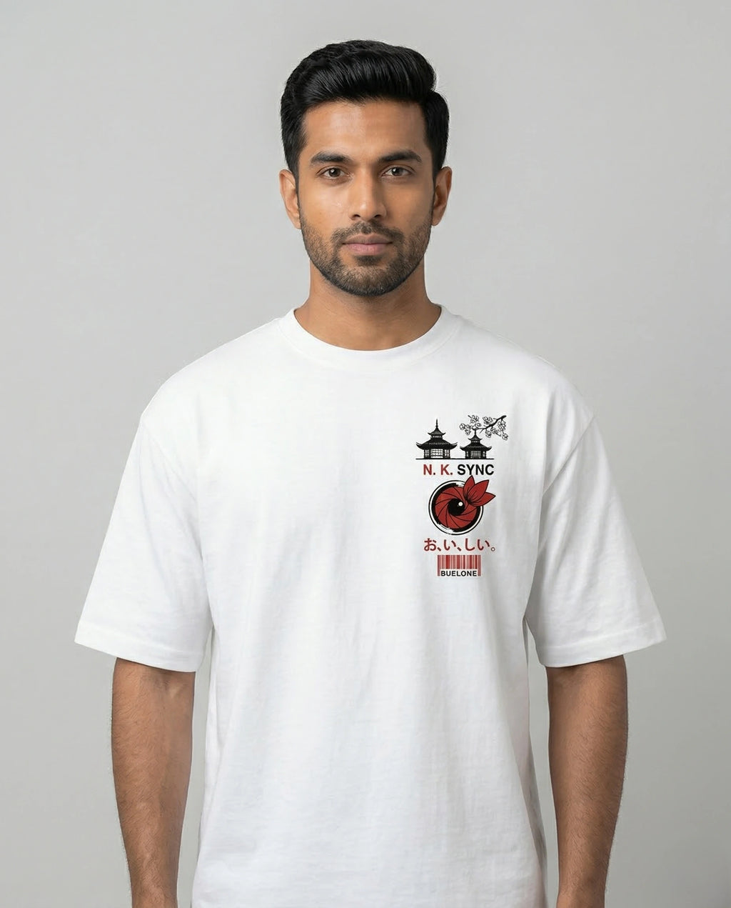 Men's District07 White Oversized T-shirt