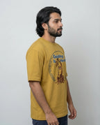 Men's Existing is Hard Beige Oversized T-shirt