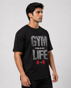 Men's Gym Is My Fuel Black Oversized T-shirt