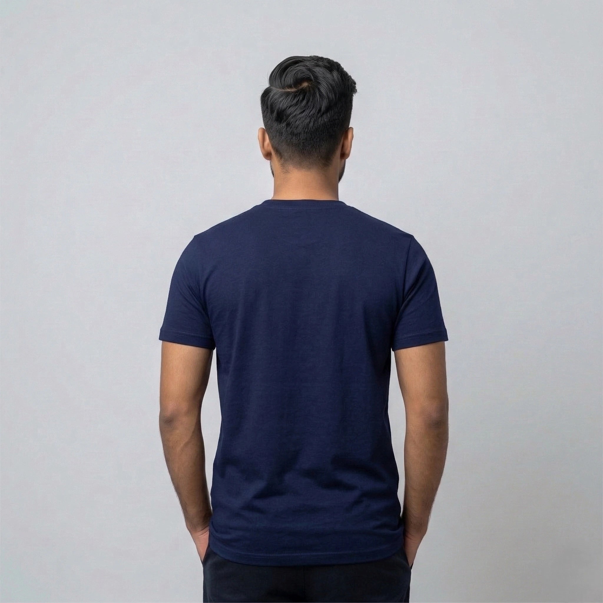 Men's Navy Blue Regular Tshirt