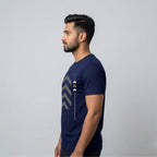 Men's Navy Blue Regular Tshirt