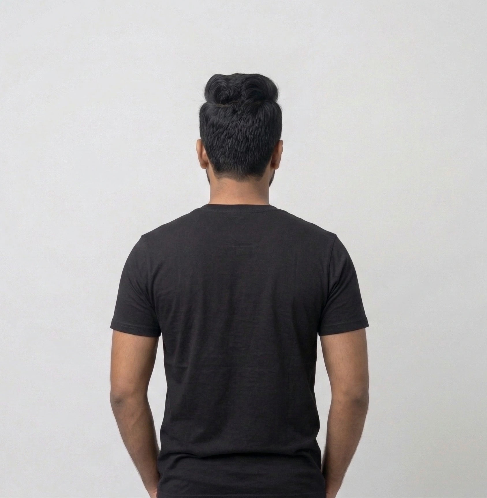 Men's Black Regular Graphic Tshirt