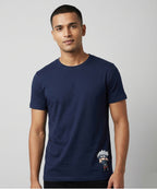 Men's Regular Blue Graphic Tshirt