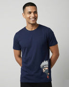 Men's Regular Blue Graphic Tshirt