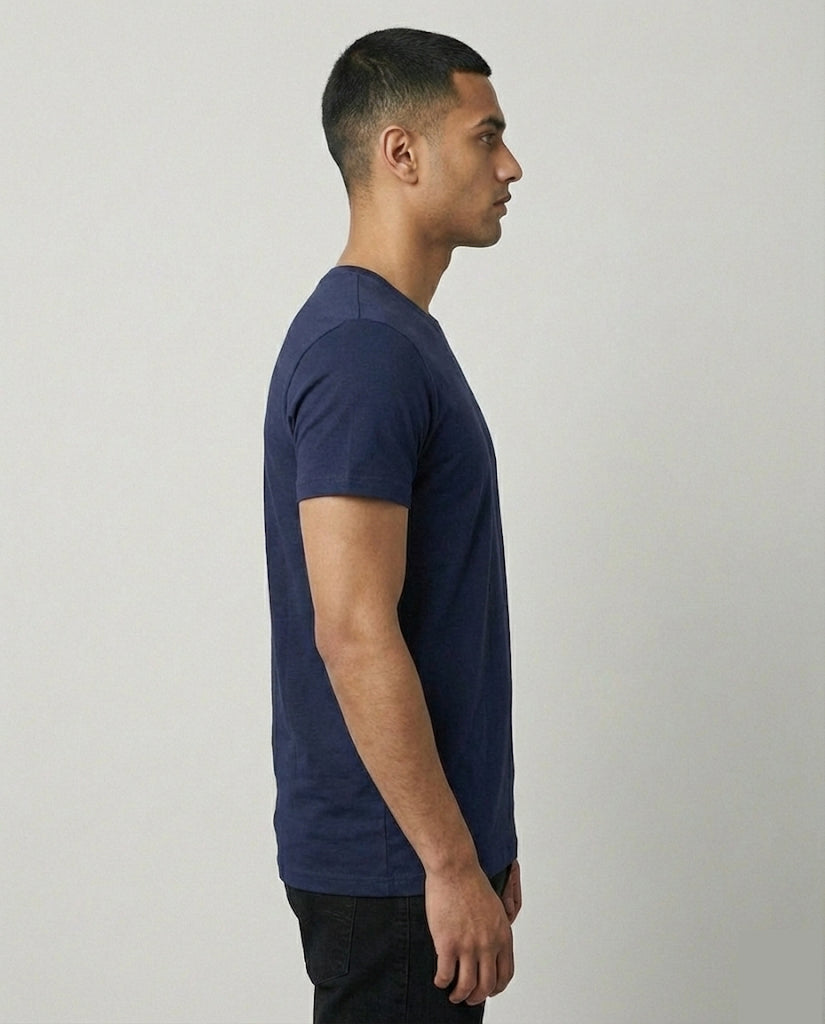 Men's Regular Blue Graphic Tshirt