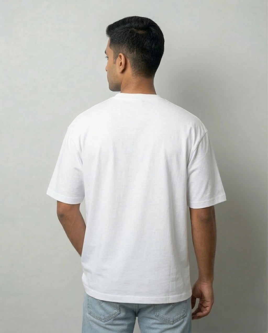 Men's Rewind Life White Oversized T-shirt
