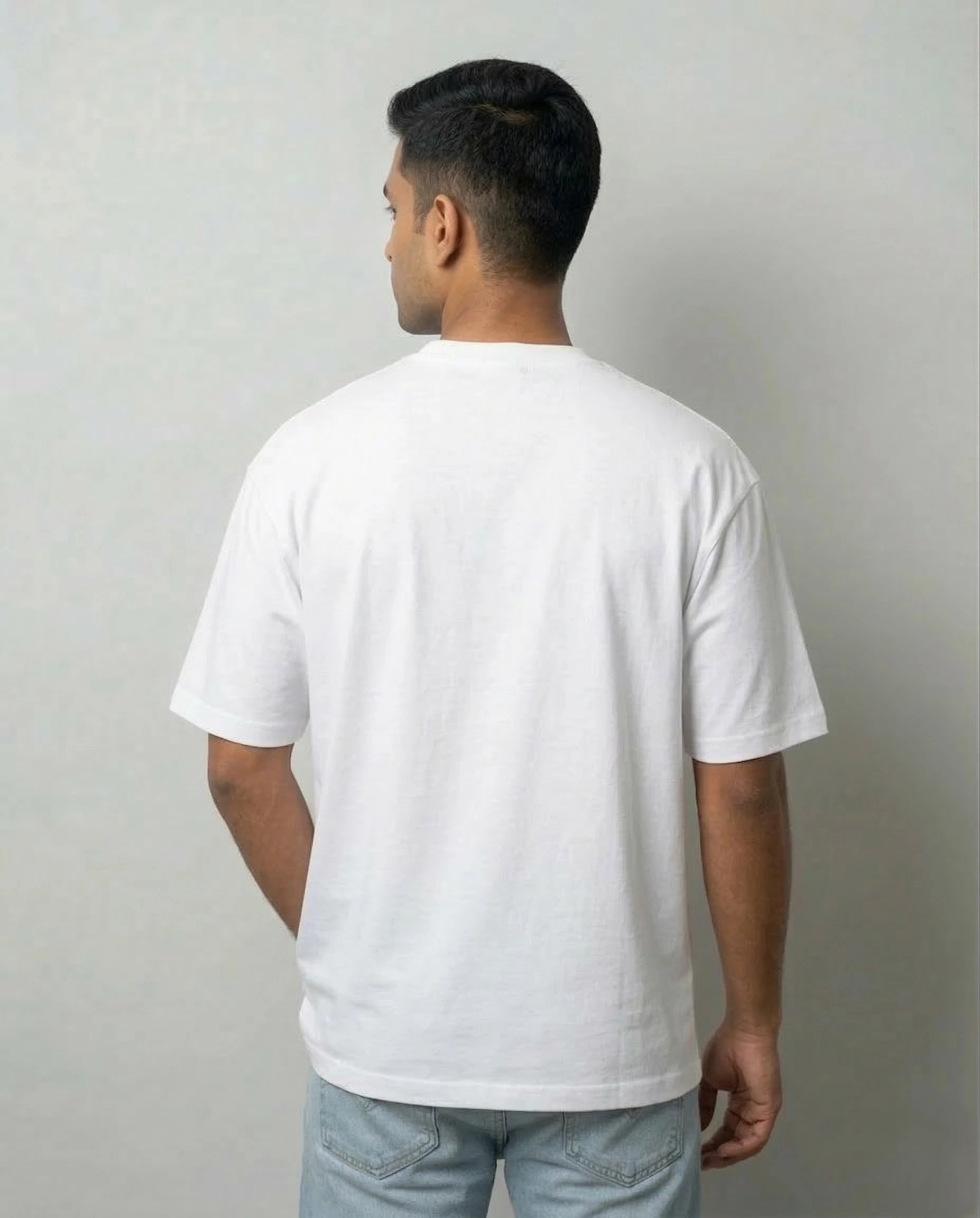 Men's Rewind Life White Oversized T-shirt