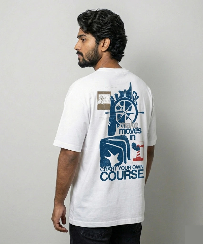 Men's Route Rebel Graphic Printed Oversized T-Shirt