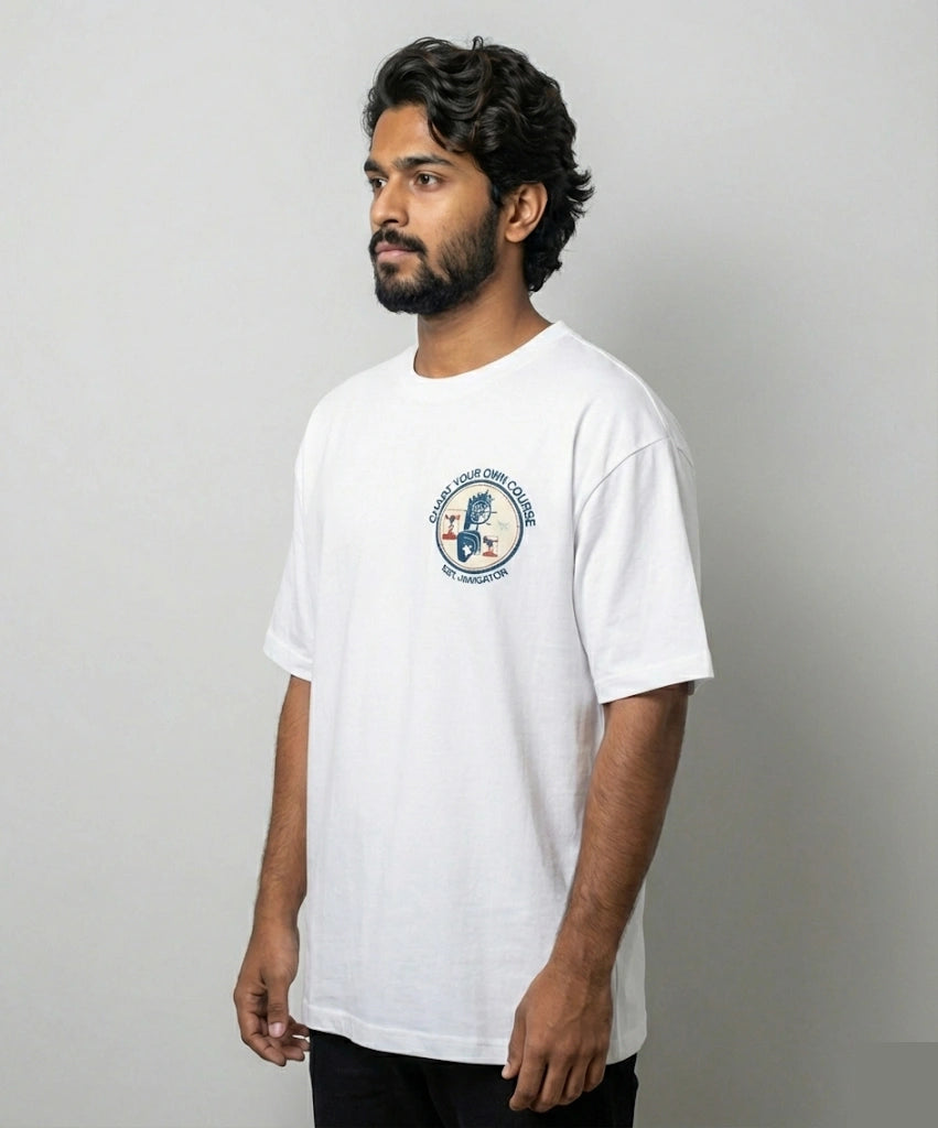 Men's Route Rebel Graphic Printed Oversized T-Shirt