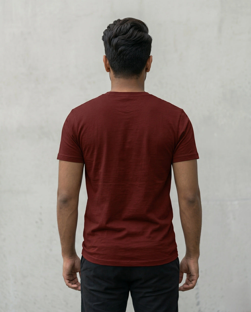 Men's Vintage Maroon Regular T-Shirt