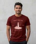 Men's Vintage Maroon Regular T-Shirt
