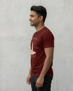 Men's Vintage Maroon Regular T-Shirt