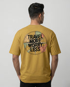 Men's Wonder Compass Beige Oversized T-Shirt
