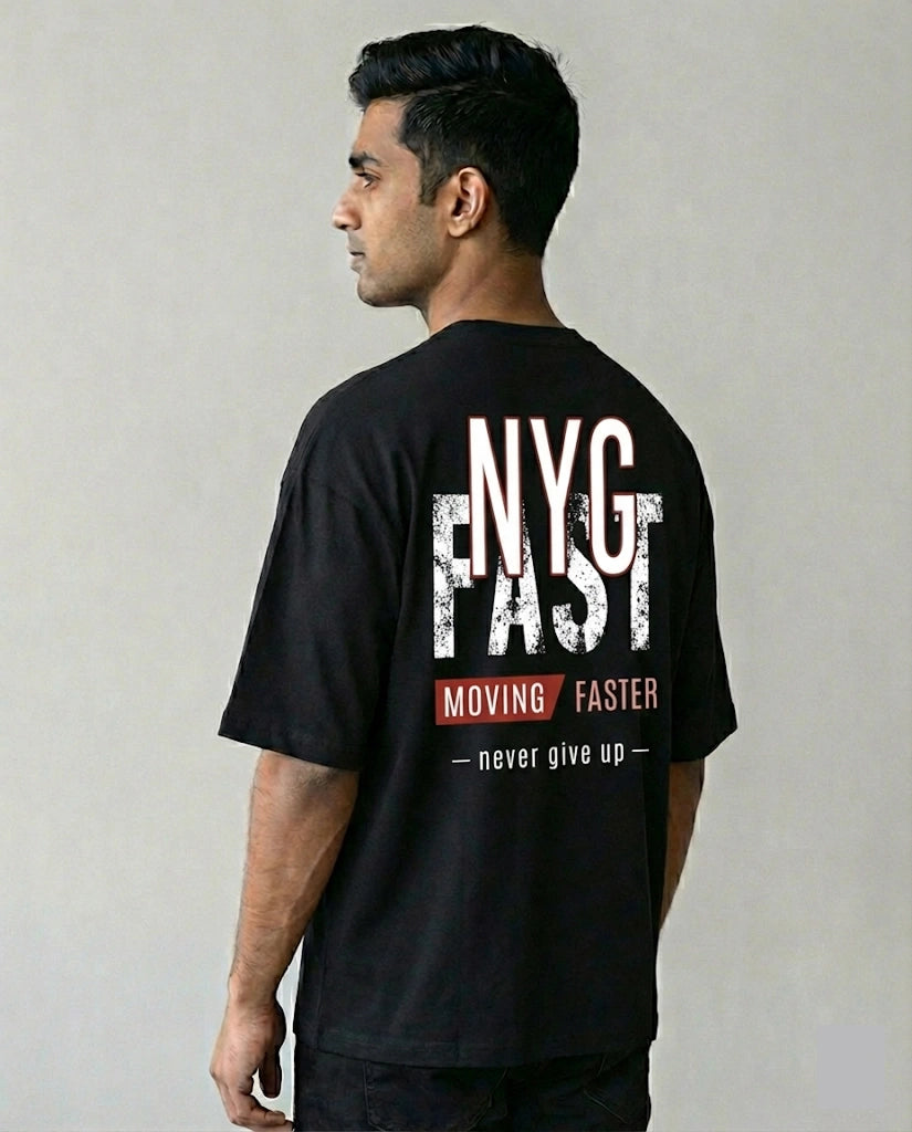 Men's  Oversize Black Tshirt