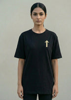 Women's She Moves Different Oversized Navy T shirt