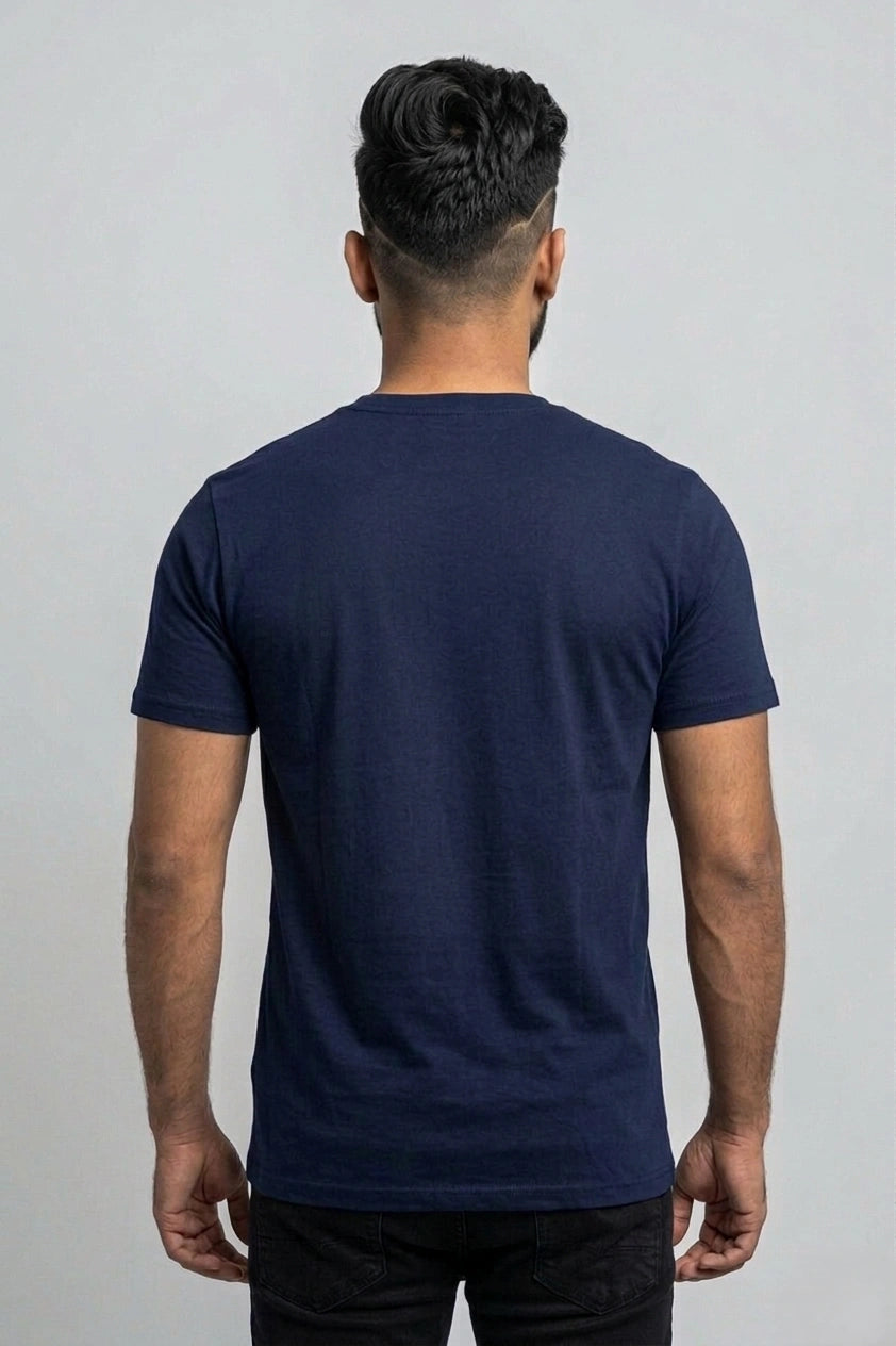 Men's Quantum Core Navy Blue Regular T-shirt
